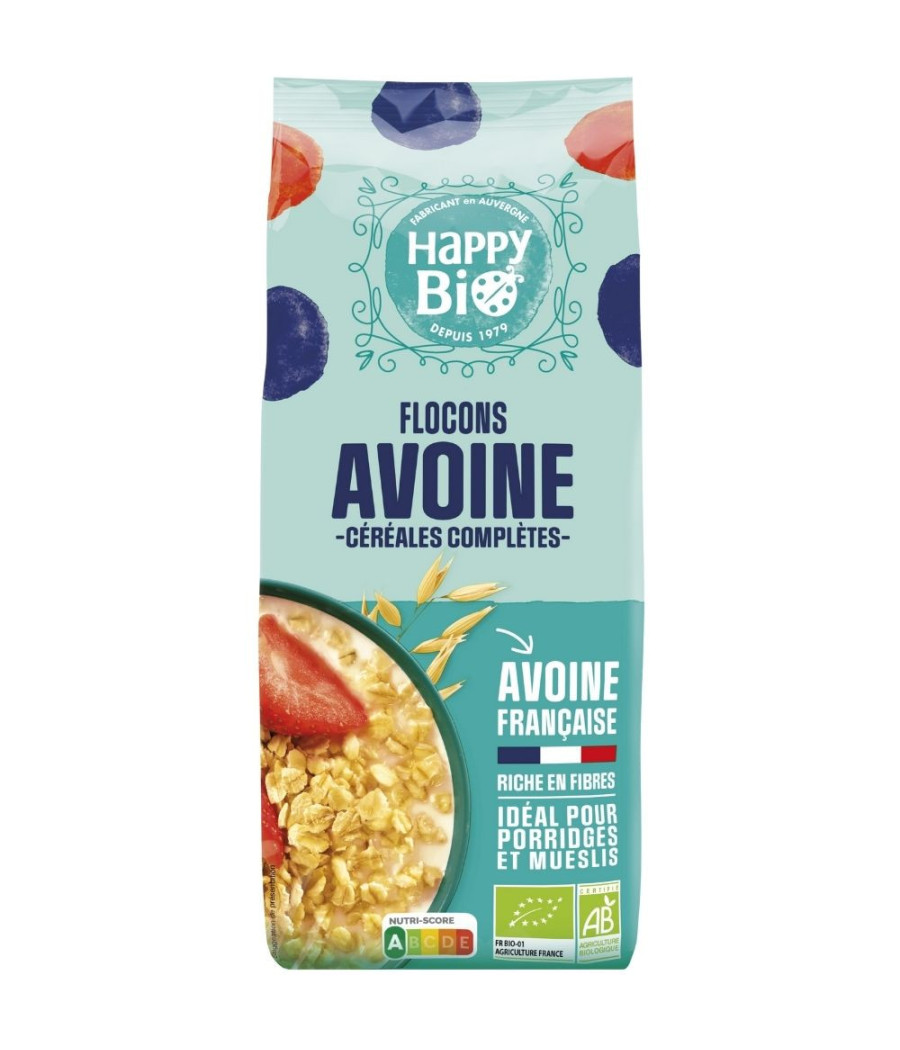 CEREALES PETITS FLOCONS D'AVOINE HAPPY BIO 500G CEREALES PETITS FLOCONS D'AVOINE HAPPY BIO 500G