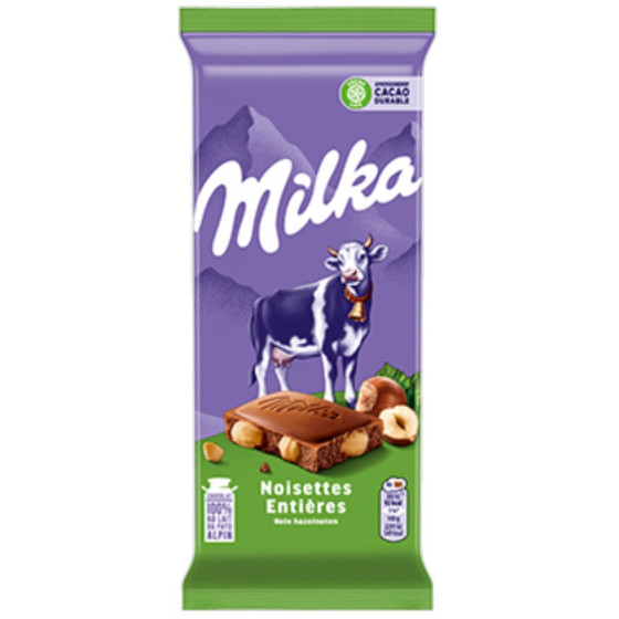 TABLETTE DE CHOCOLAT NOISETTE MILKA 100G