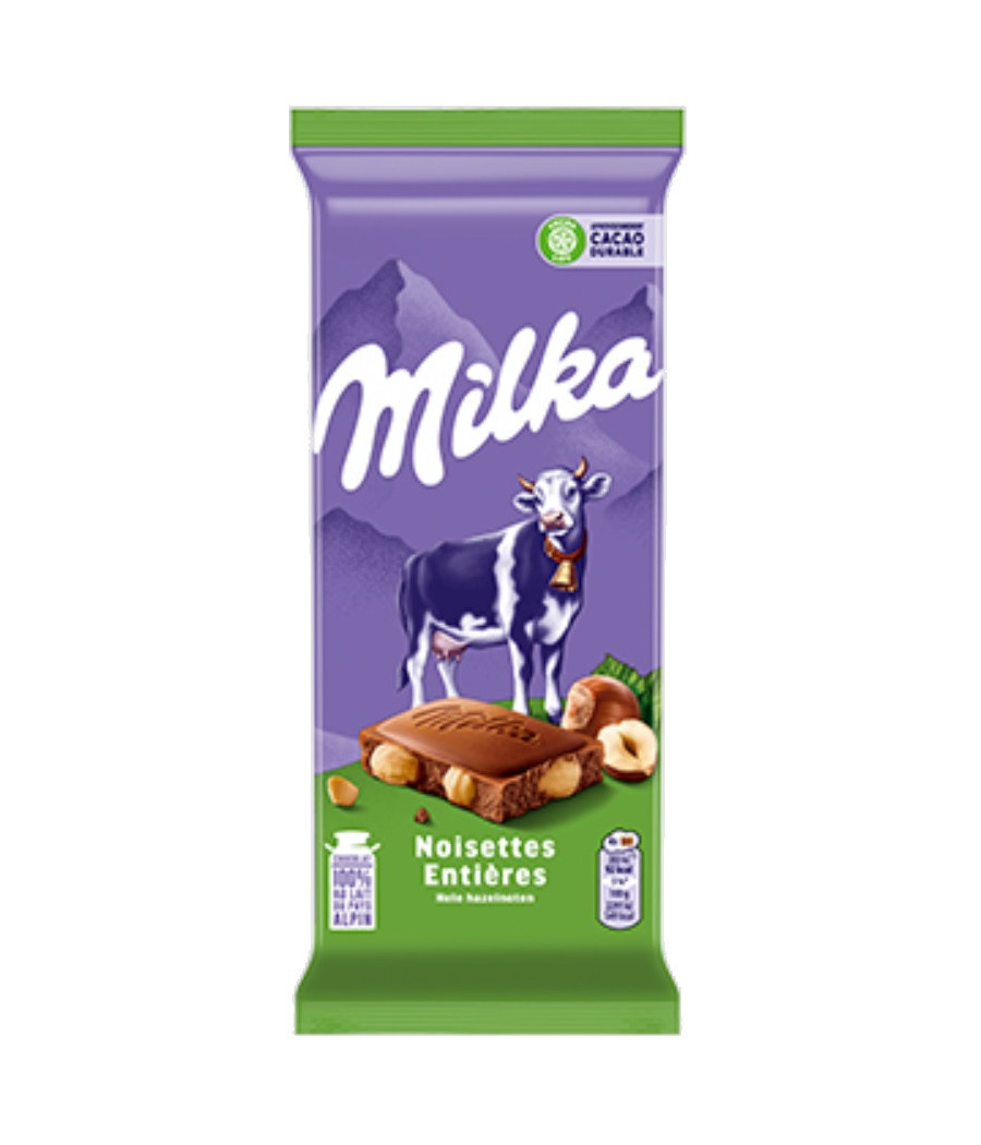 TABLETTE DE CHOCOLAT NOISETTE MILKA 100G TABLETTE DE CHOCOLAT NOISETTE MILKA 100G