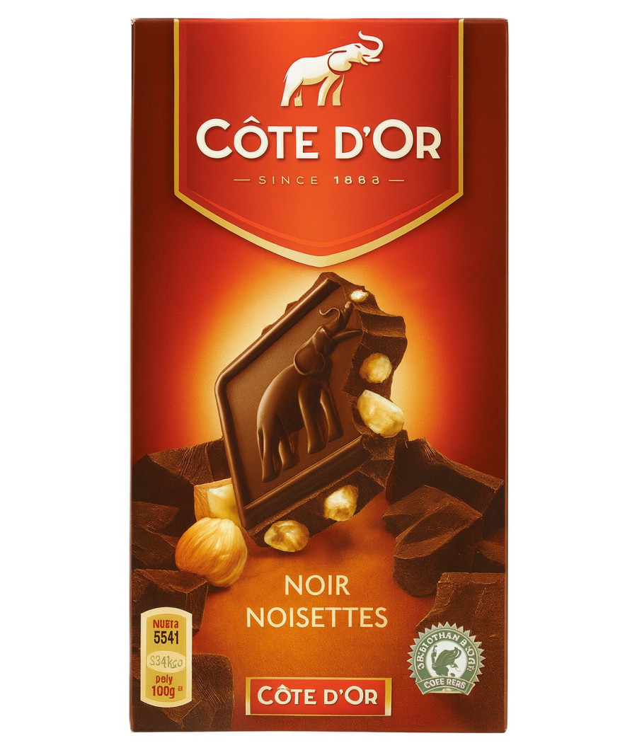 TABLETTE DE CHOCOILAT NOIR NOISETTES COTE D'OR 200G TABLETTE DE CHOCOILAT NOIR NOISETTES COTE D'OR 200G