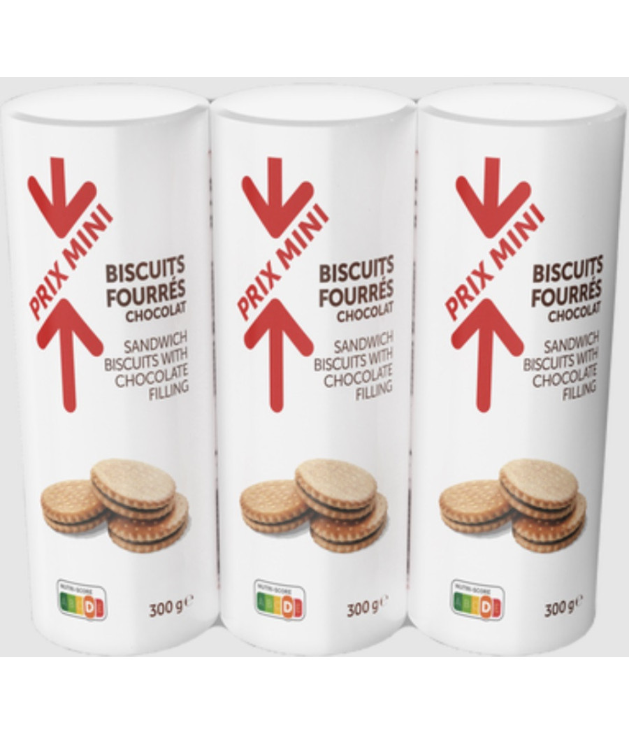 BISCUITS FOURRES CHOCOLAT 3 *300G (900G) BISCUITS FOURRES CHOCOLAT 3 *300G (900G)