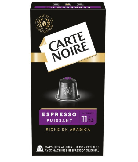 DOSETTE CARTE NOIRE COMPATIBLE NESPRESSO X10