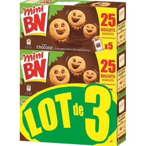 BN MINI BISCUITS GOÛT CHOCOLAT 3x175 G