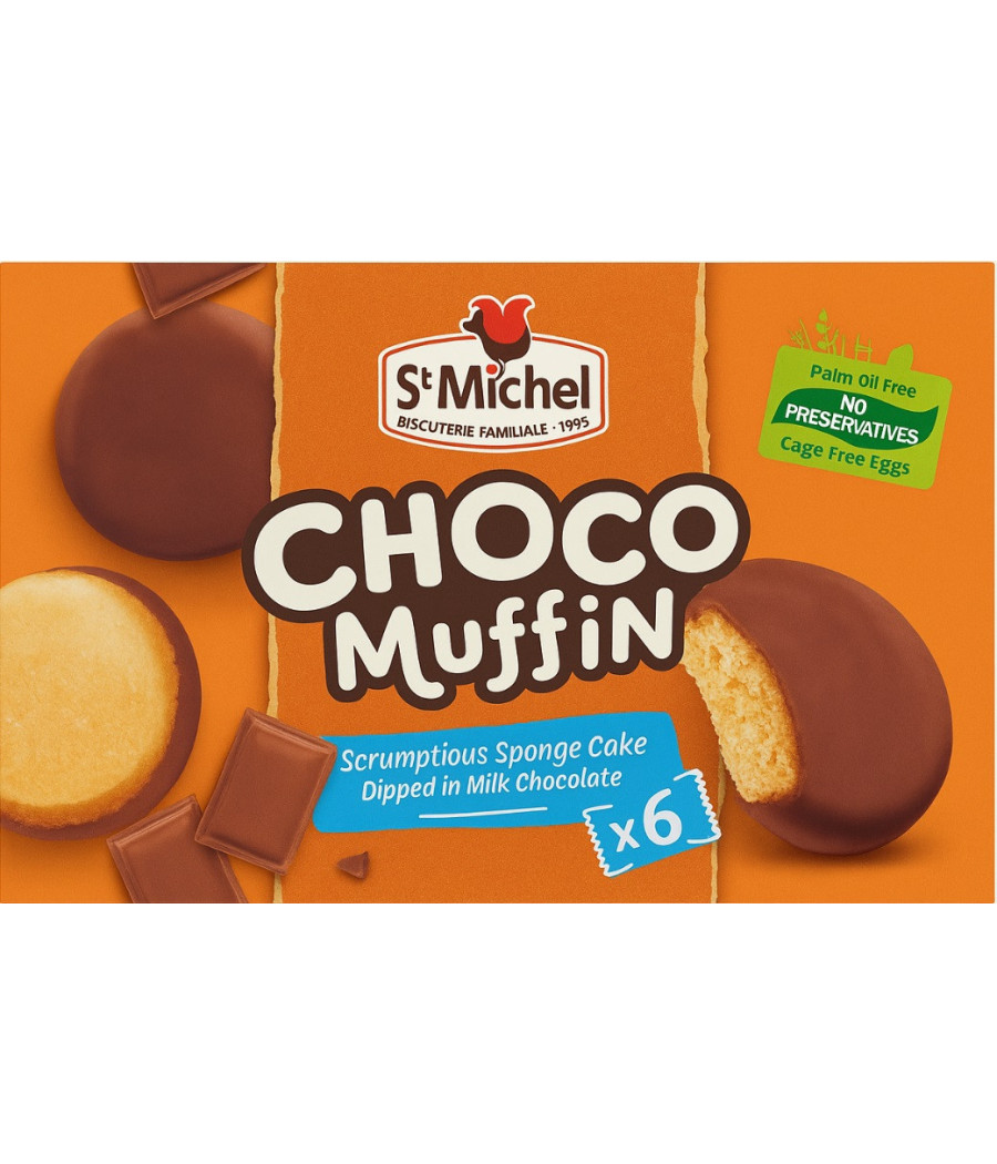 CHOCO MUFFIN ST MICHEL x6 180 G CHOCO MUFFIN ST MICHEL x6 180 G