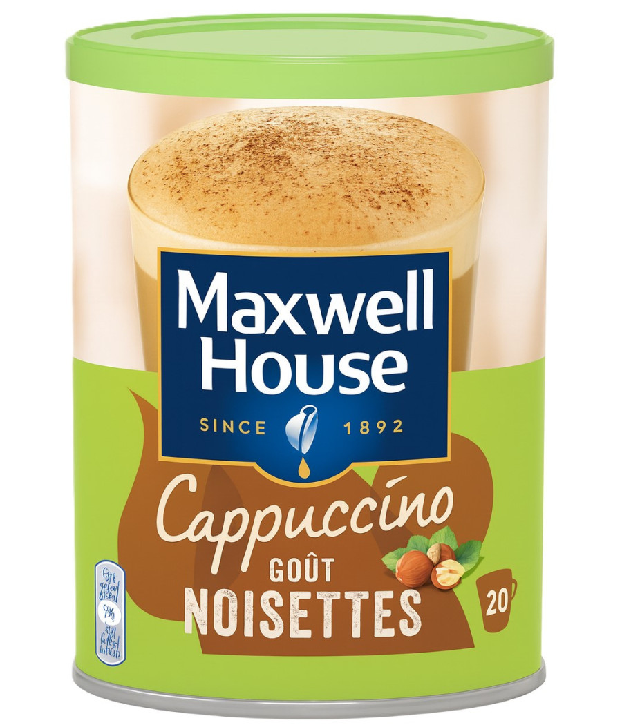 CAPPUCCINO GOUT NOISETTES MAXWELL HOUSE 305G CAPPUCCINO GOUT NOISETTES MAXWELL HOUSE 305G