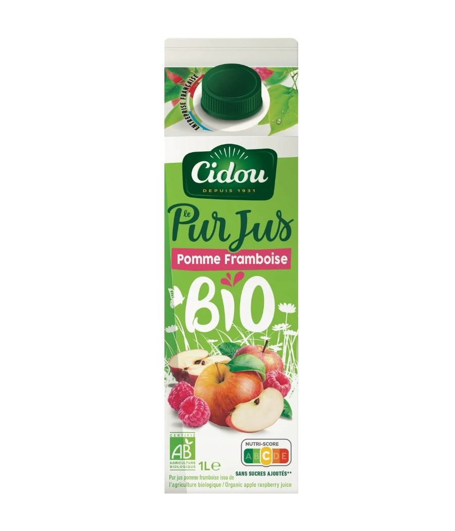 JUS DE FRUITS CIDOU PUR POMME FRAMBOISE 1L JUS DE FRUITS CIDOU PUR POMME FRAMBOISE 1L