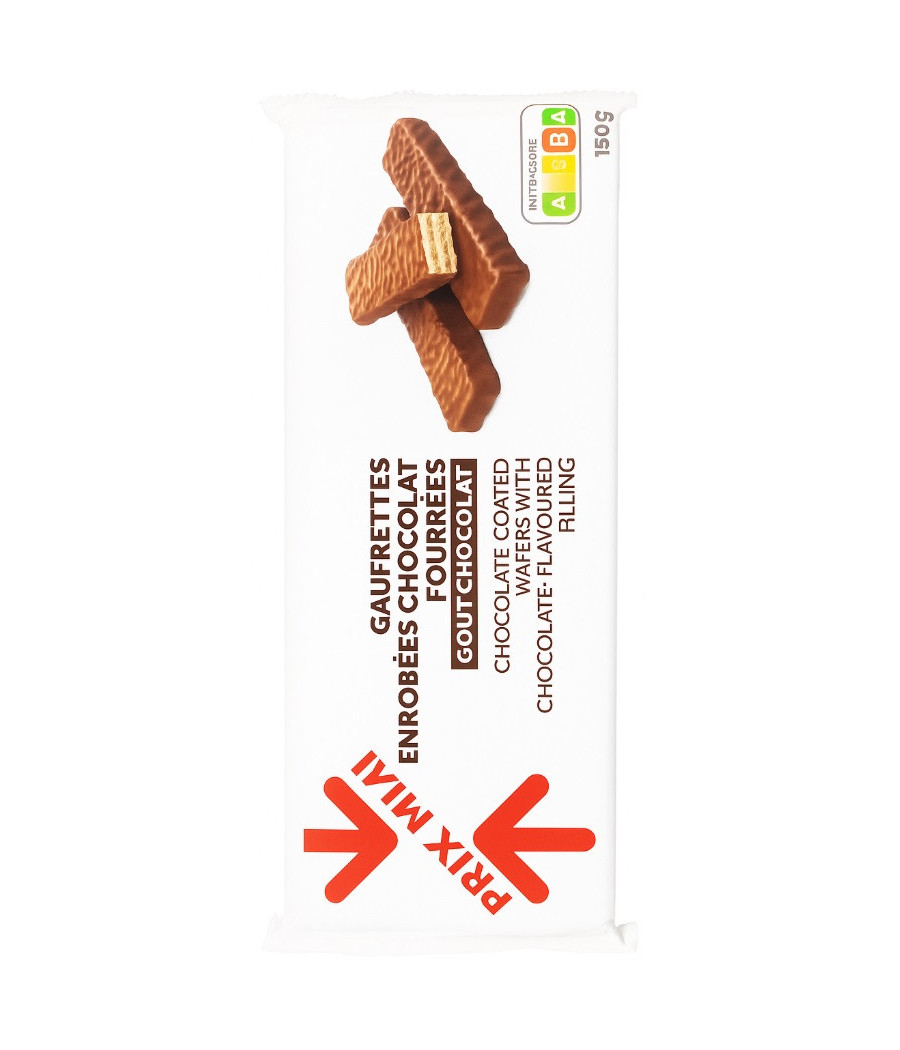 GAUFRETTES ENROBEES CHOCOLAT 150G GAUFRETTES ENROBEES CHOCOLAT 150G