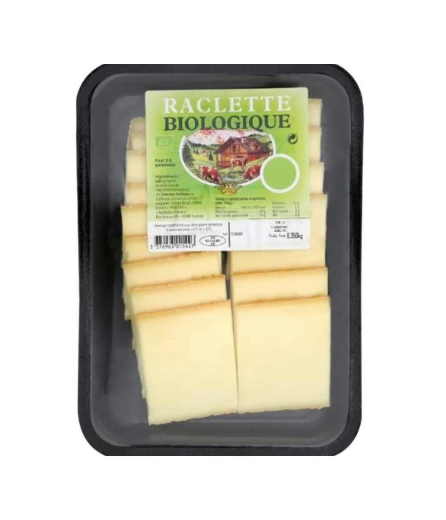 FROMAGE A RACLETTE BIOLOGIQUE 350G FROMAGE A RACLETTE BIOLOGIQUE 350G