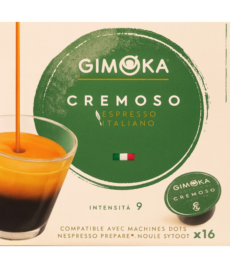 CAFE CREMOSO ESPRESSO GIMOKA INTENSE 9 X16 CAFE CREMOSO ESPRESSO GIMOKA INTENSE 9 X16