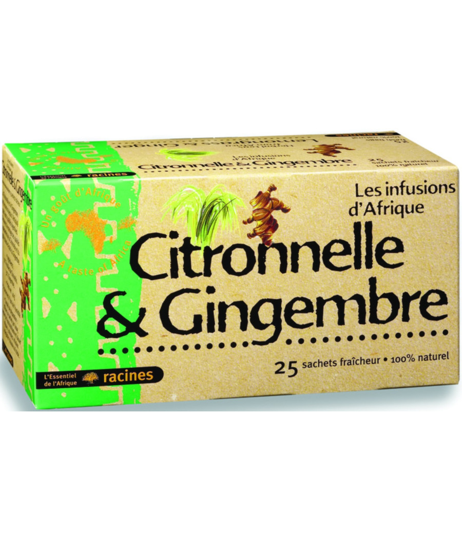 INFUSION GINGEMBRE CITRONNELLE RACINES 40G INFUSION GINGEMBRE CITRONNELLE RACINES 40G