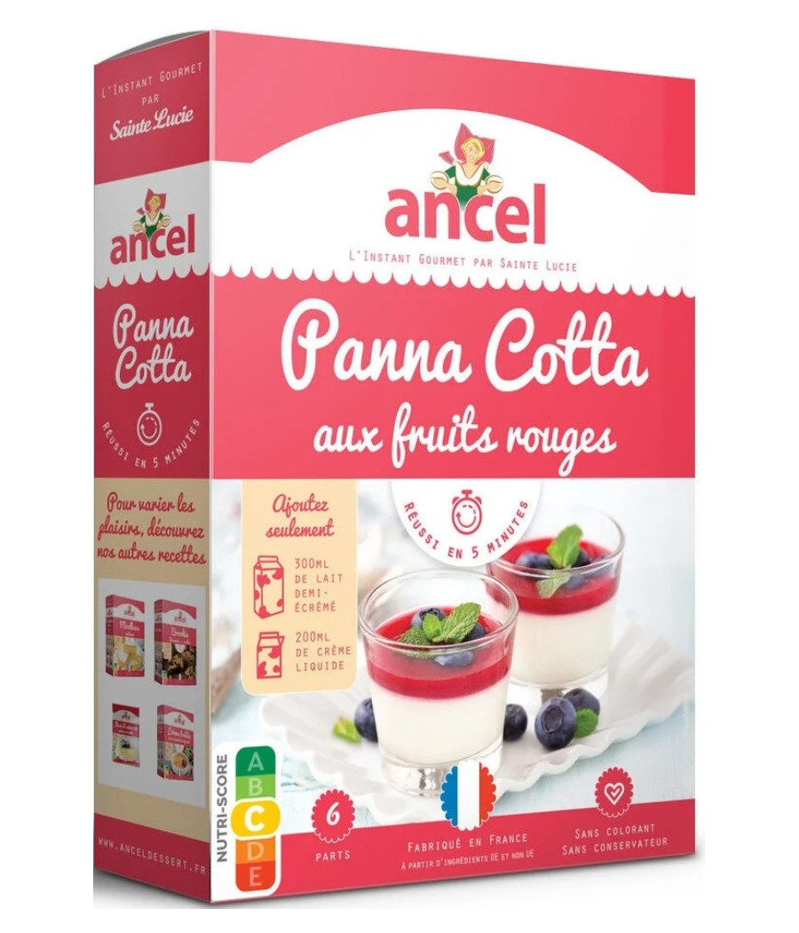 PANNA COTTA AUX FRUITS ROUGES ANCEL 109G PANNA COTTA AUX FRUITS ROUGES ANCEL 109G