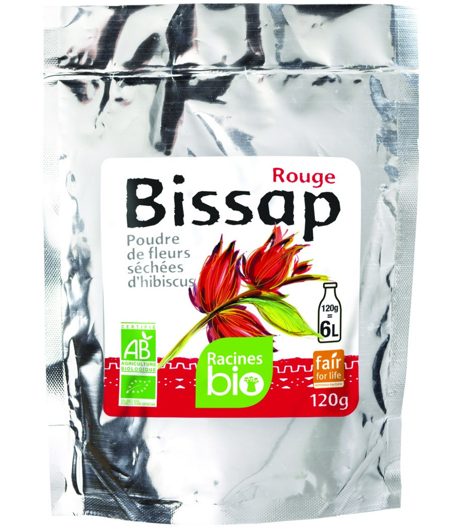 POUDRE D'HIBISCUS ROUGE BIO RACINE 120G POUDRE D'HIBISCUS ROUGE BIO RACINE 120G