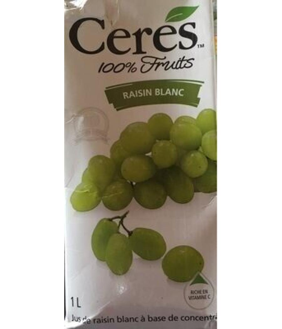 JUS DE FRUITS CERES 100% RAISIN BLANC 1L JUS DE FRUITS CERES 100% RAISIN BLANC 1L