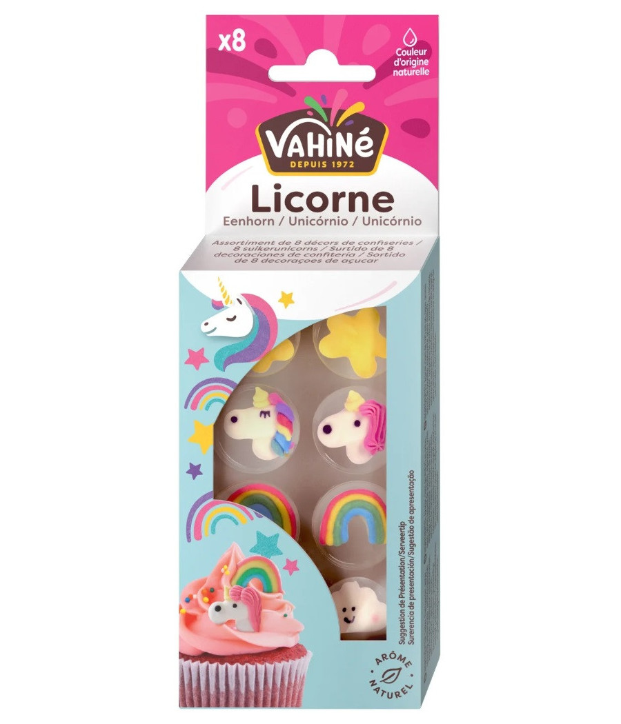 DECORS DE CONFISERIE LICORNES VAHINE 8G DECORS DE CONFISERIE LICORNES VAHINE 8G