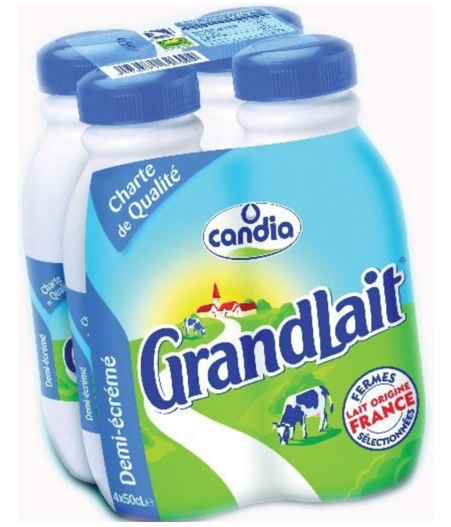LAIT CANDIA DEMI ECREME 50CL 4 LAIT CANDIA DEMI ECREME 50CL 4