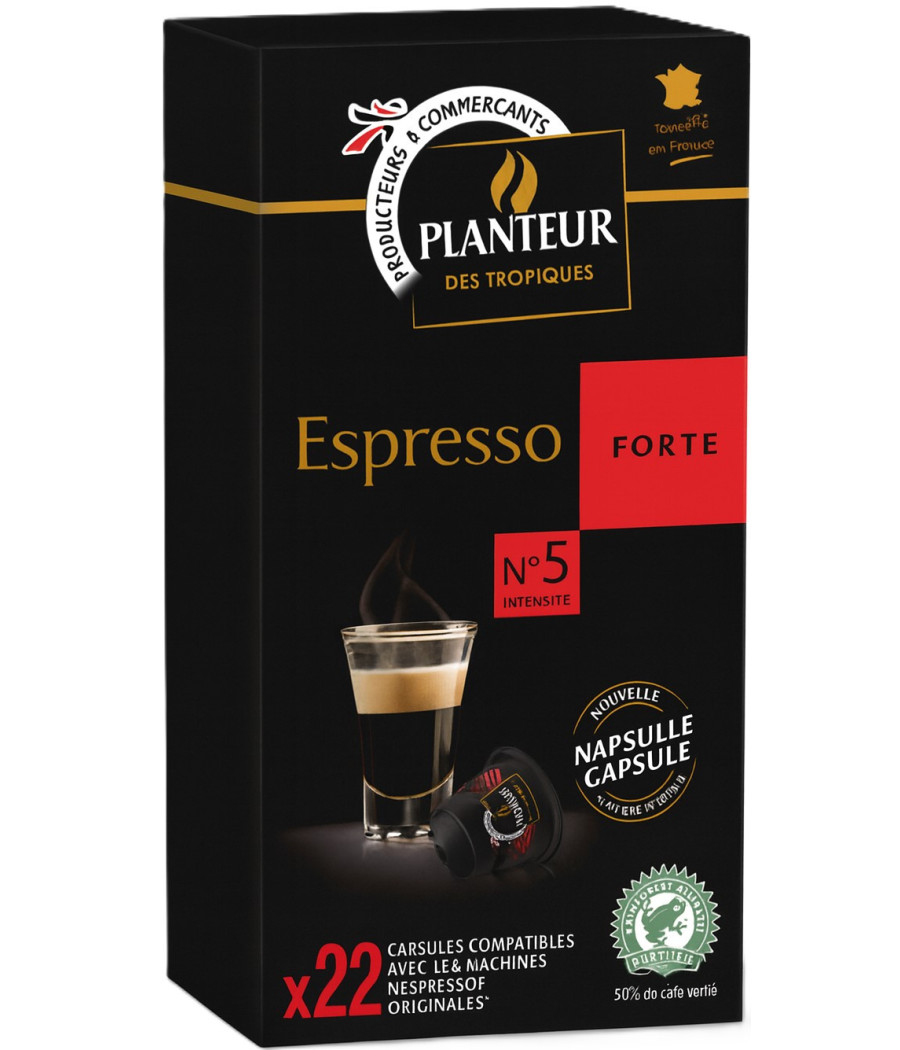 CAFE ESPRESSO FORTE INTENSITE N°5 CAPSULE PLANTEUR 114G CAFE ESPRESSO FORTE INTENSITE N°5 CAPSULE PLANTEUR 114G