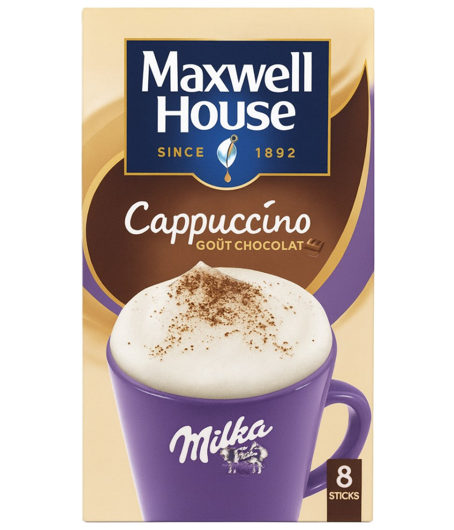 CAPPUCINO GOUT CHOCOLAT MILKA MAXWELL HOUSE 176G CAPPUCINO GOUT CHOCOLAT MILKA MAXWELL HOUSE 176G