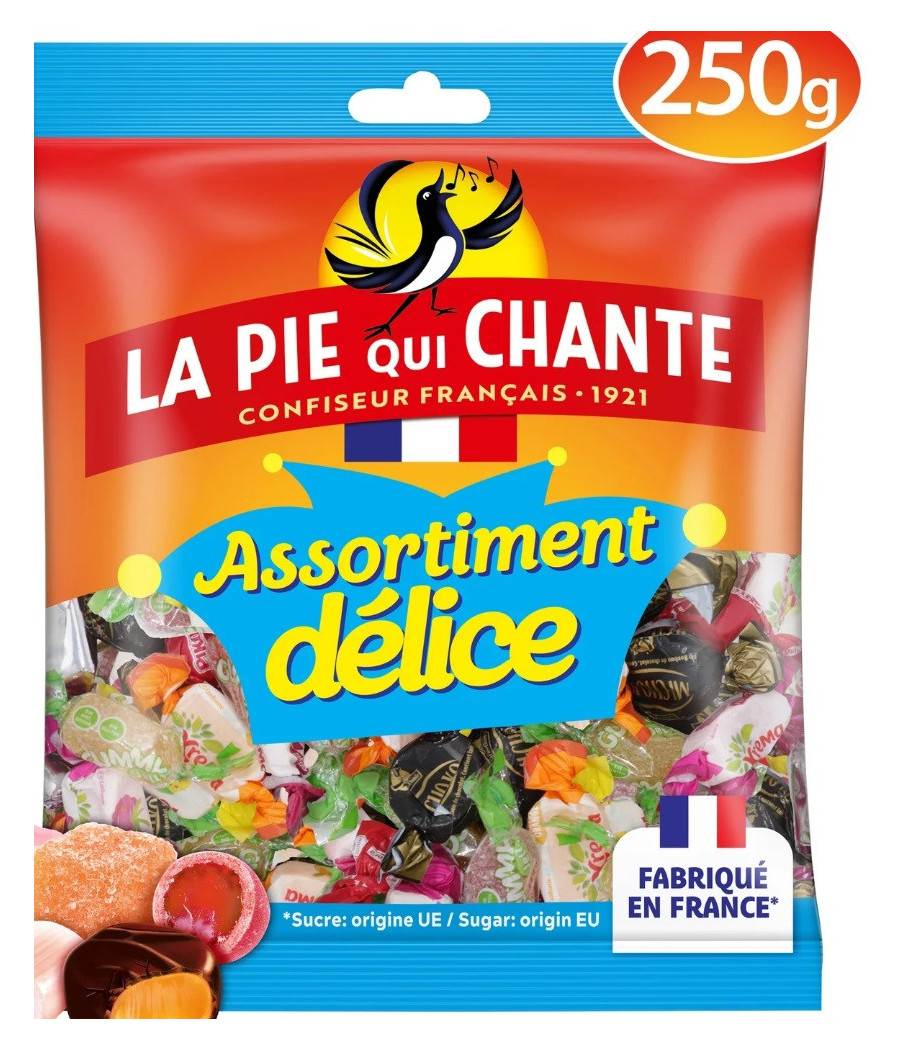 BONBON ASSORTIMENT LA PIE QUI CHANTE 250G BONBON ASSORTIMENT LA PIE QUI CHANTE 250G