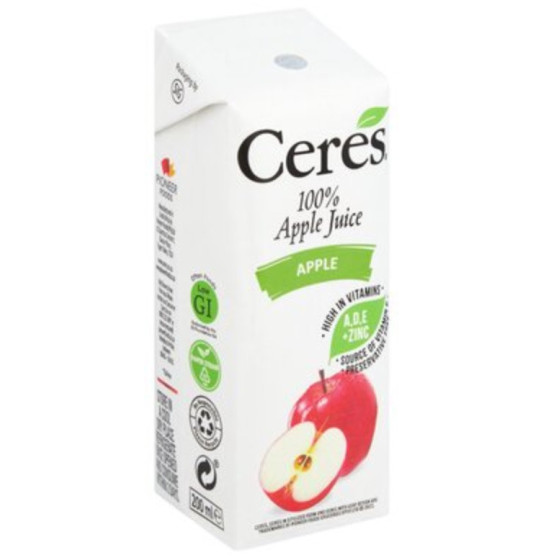 JUS DE FRUITS A LA POMME CERES 200ML