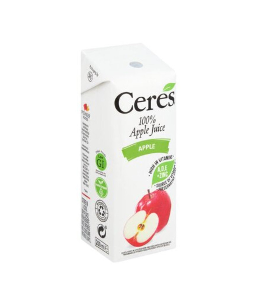 JUS DE FRUITS A LA POMME CERES 200ML JUS DE FRUITS A LA POMME CERES 200ML