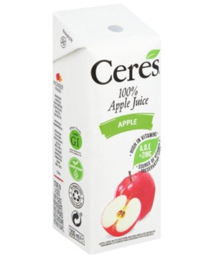 JUS DE FRUITS A LA POMME CERES 200ML