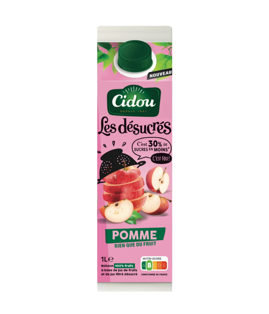 JUS DE POMME LES DESUCRES CIDOU 1L JUS DE POMME LES DESUCRES CIDOU 1L