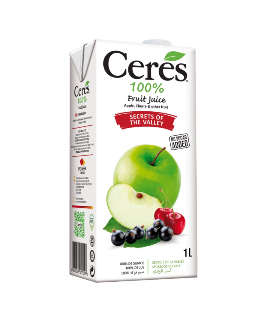 JUS DE FRUITS SANS SUCRE AJOUTE CERES 1L JUS DE FRUITS SANS SUCRE AJOUTE CERES 1L