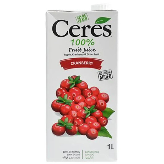 JUS DE FRUITS CRANBERRIES CERES 1L
