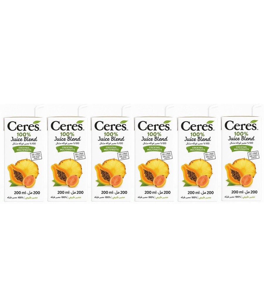 JUS DE FRUITS CERES COCKTAIL MULTIFRUITS 6 X 20CL JUS DE FRUITS CERES COCKTAIL MULTIFRUITS 6 X 20CL