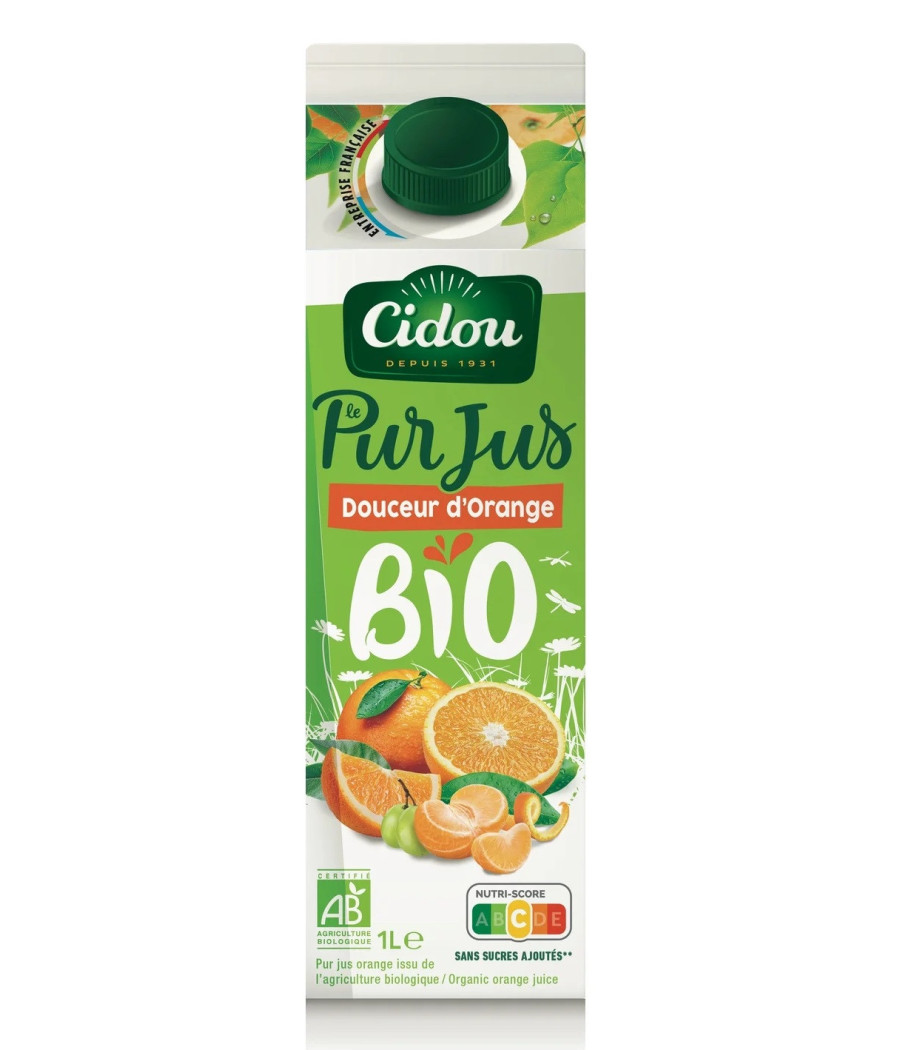 JUS DE FRUITS ORANGE ET MANDARINE BIO CIDOU 1L JUS DE FRUITS ORANGE ET MANDARINE BIO CIDOU 1L
