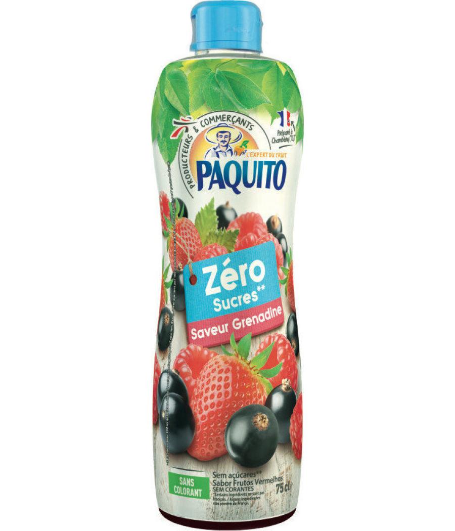 SIROP BOISSON A DILUER SAVEUR GRENADINE ZERO SUCRES PAQUITO 75CL SIROP BOISSON A DILUER SAVEUR GRENADINE ZERO SUCRES PAQUITO 75CL