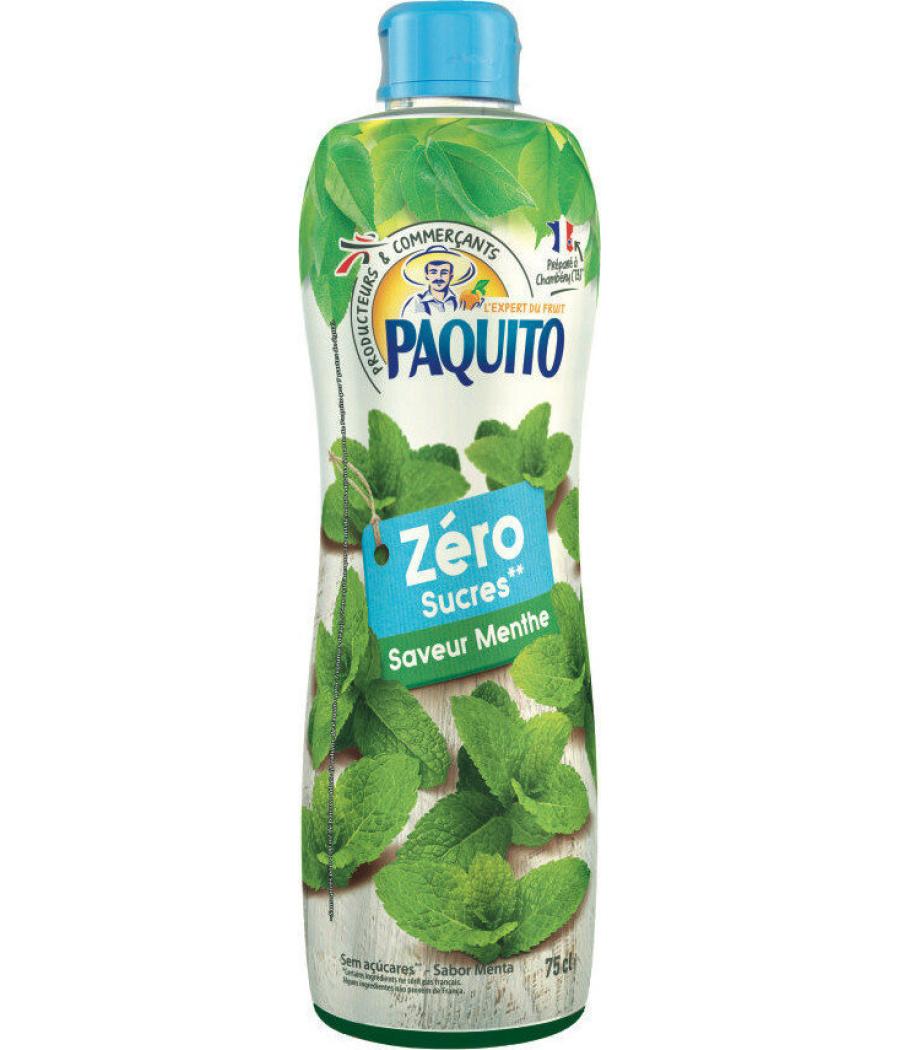 SIROP BOISSON A DILUER SAVEUR MENTHE ZERO SUCRES PAQUITO  75CL SIROP BOISSON A DILUER SAVEUR MENTHE ZERO SUCRES PAQUITO  75CL