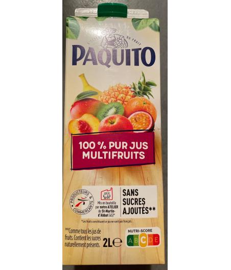 100% PUR JUS MULTIFRUITS PAQUITO 2L