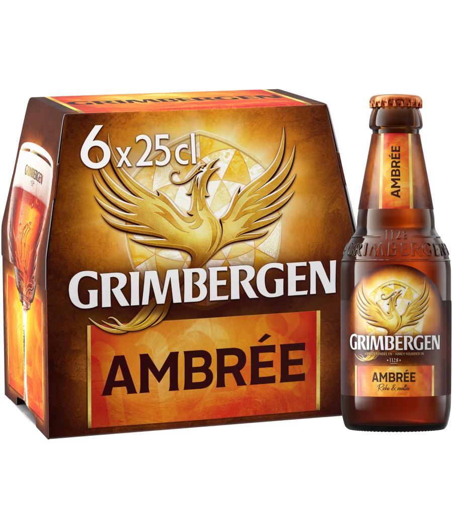 BIERE GRIMBERGEN D'ABBAYE AMBREE 6X25CL BIERE GRIMBERGEN D'ABBAYE AMBREE 6X25CL