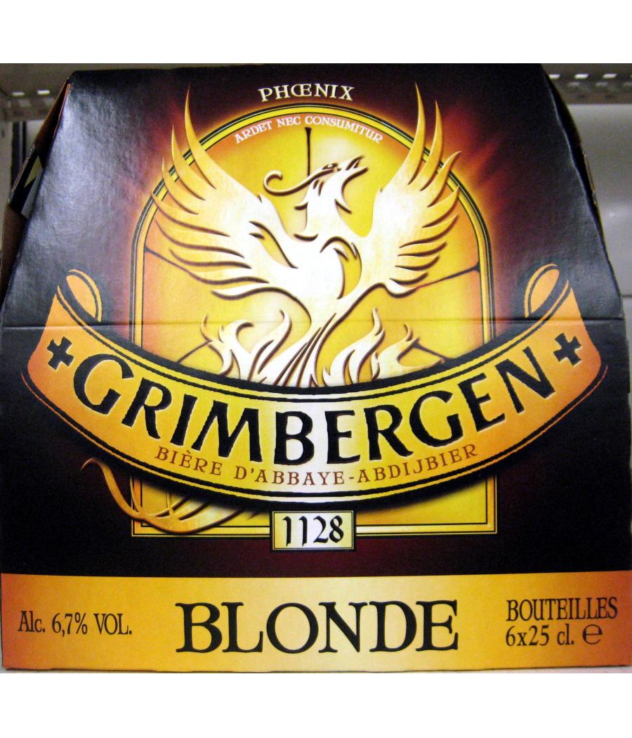 BIERE BLONDE GRIMBERGEN  6 X 25 CL BIERE BLONDE GRIMBERGEN  6 X 25 CL